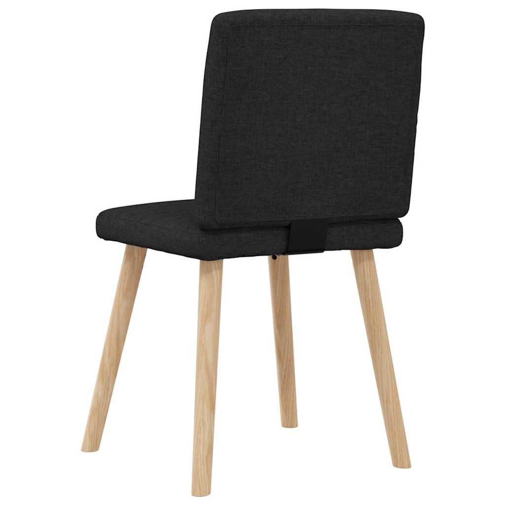Spisestuestole 2 stk. Sort Stof
