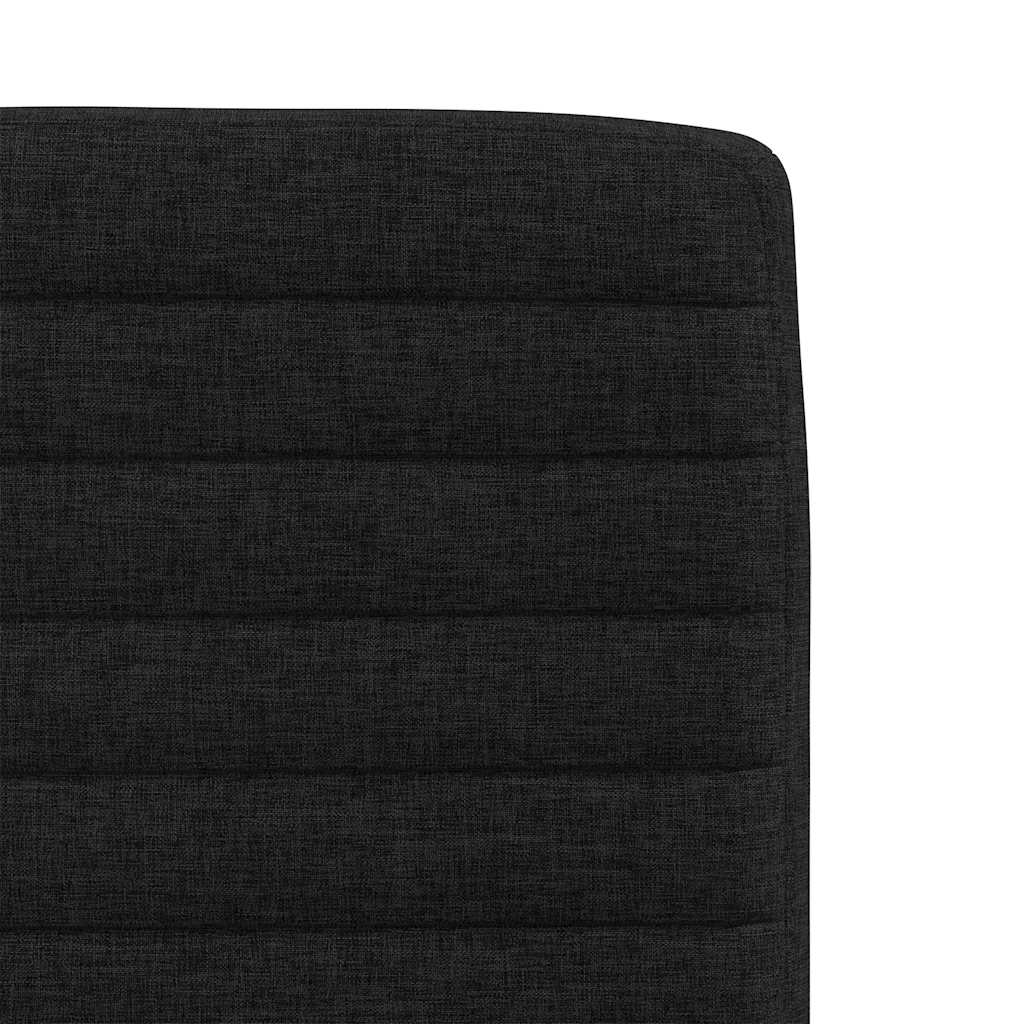 Spisestuestole 2 stk. Sort Stof