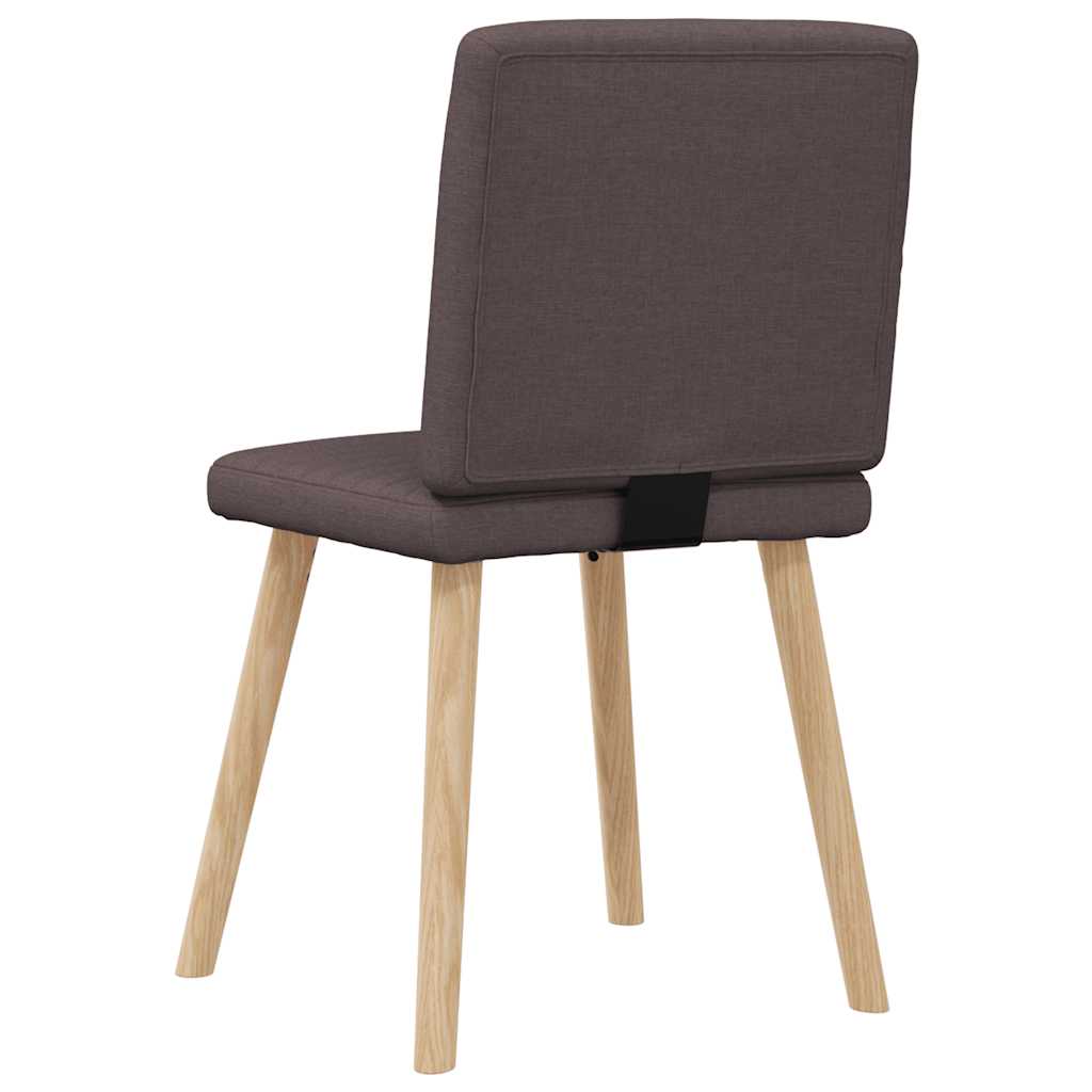 Spisestuestole 2 stk. Mørkebrunt stof