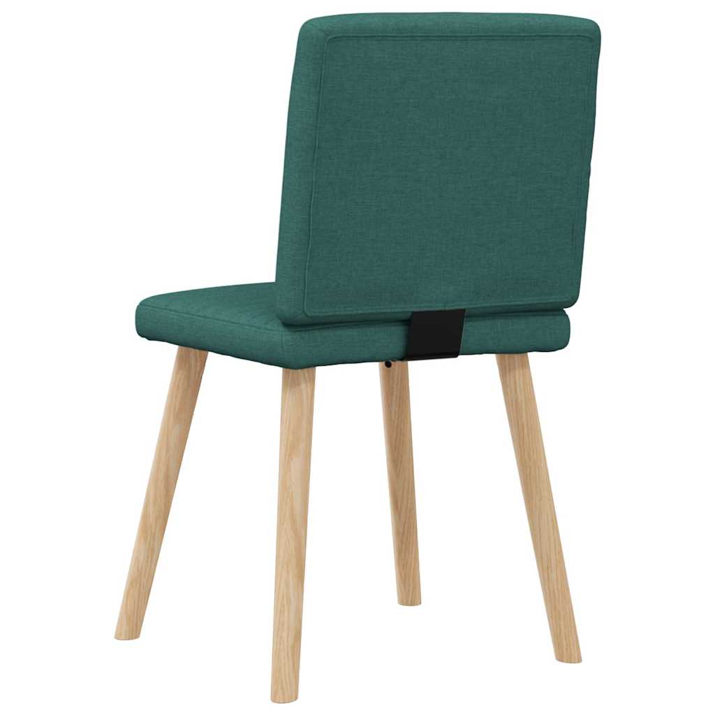 Spisestuestole 2 stk. Mørkegrønt stof
