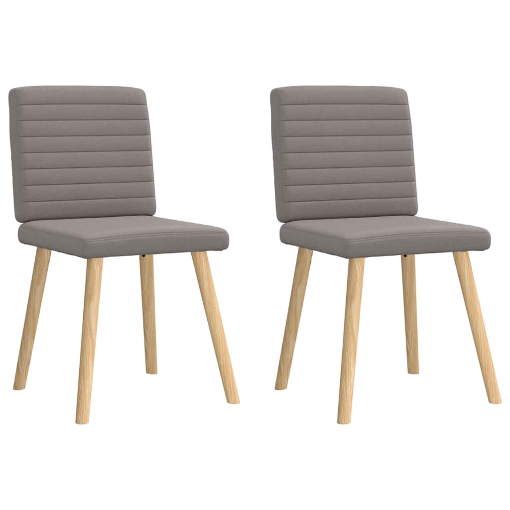 Spisestuestole 2 stk Taupe Stof