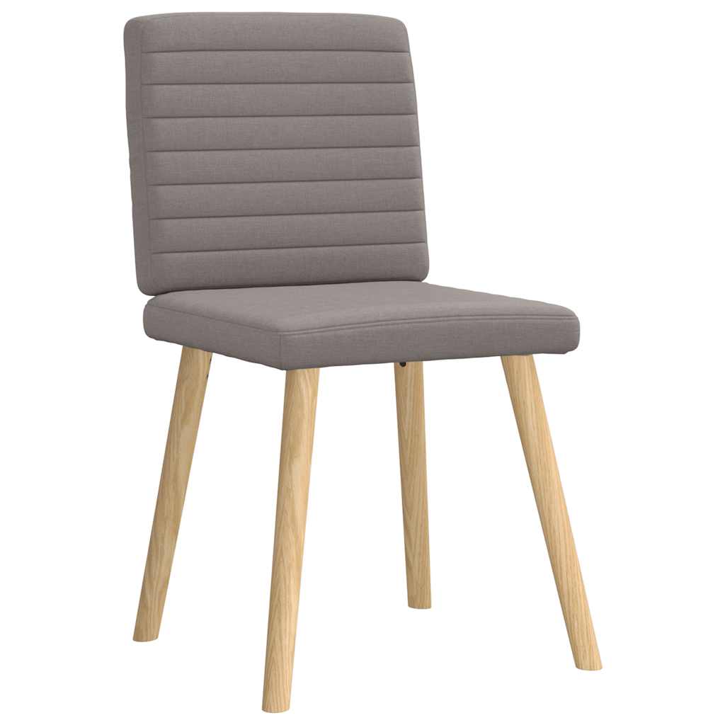 Spisestuestole 2 stk Taupe Stof