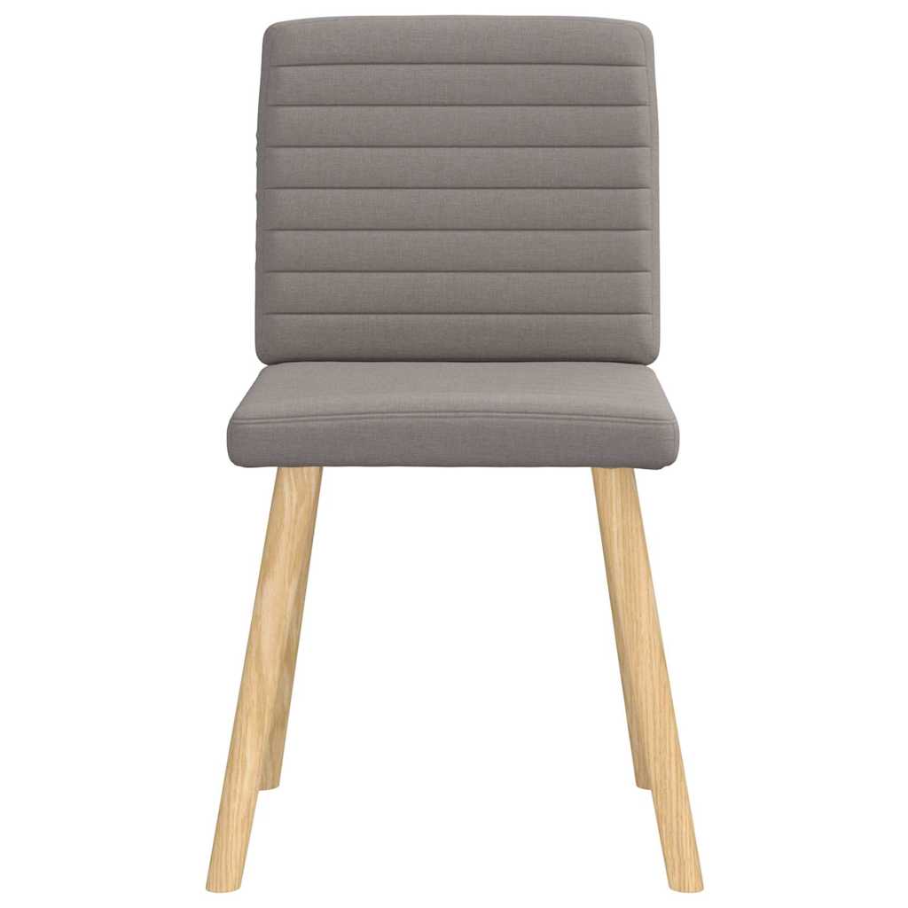 Spisestuestole 2 stk Taupe Stof