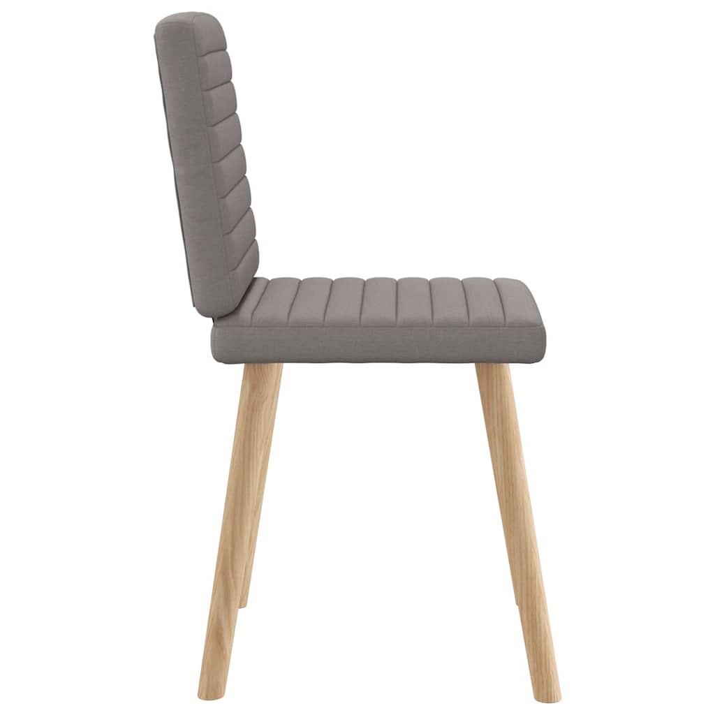 Spisestuestole 2 stk Taupe Stof