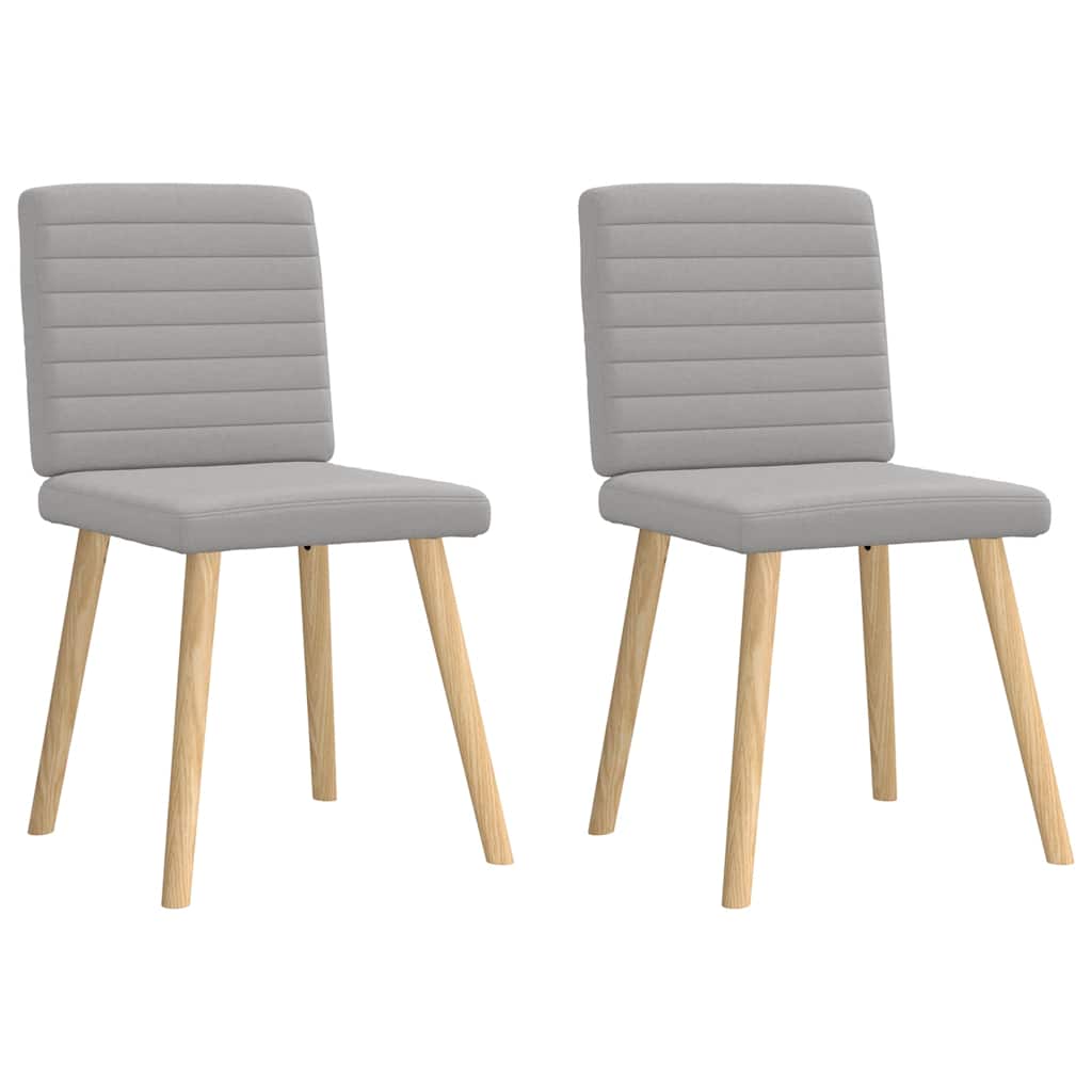 Spisestuestole 2 stk Cloud Grey Stof