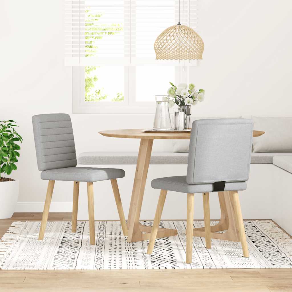 Spisestuestole 2 stk Cloud Grey Stof
