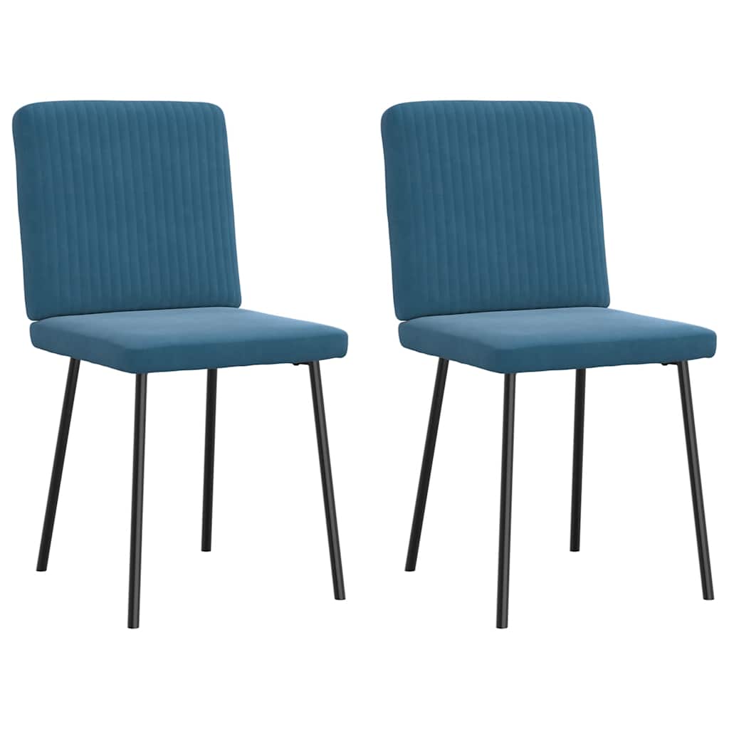 Spisestuestole 2 stk. Blue Velvet