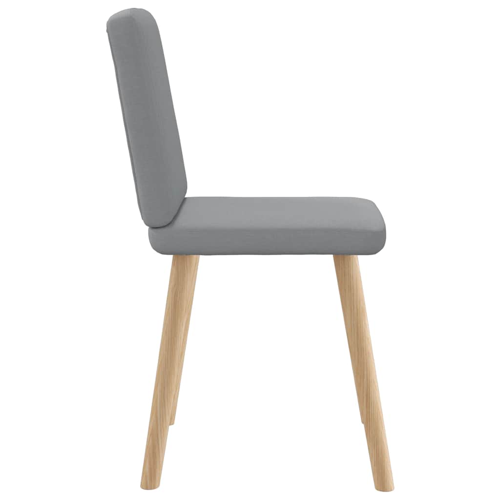 Spisestuestole 2 stk Lysegrå Stof