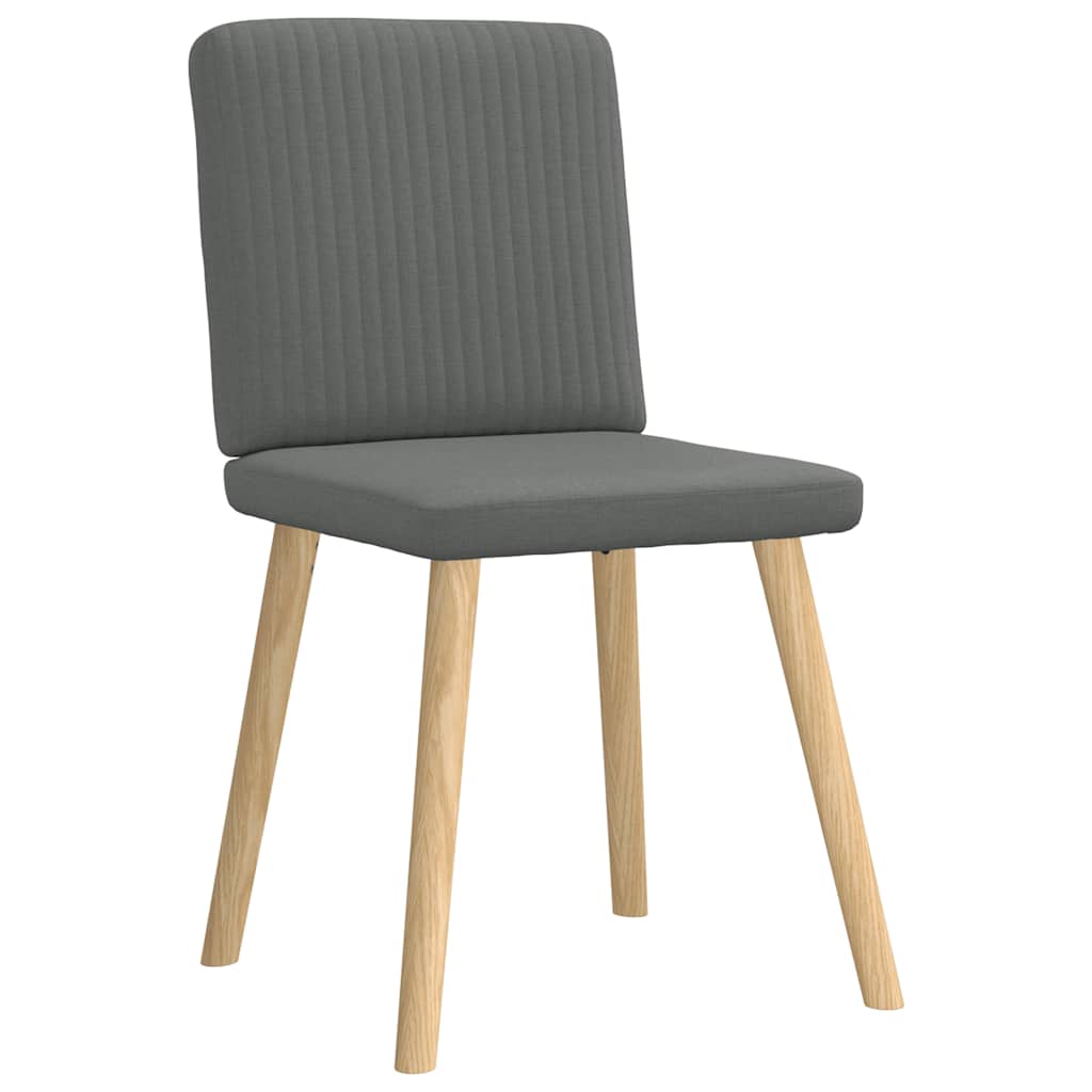 Spisestuestole 2 stk Mørkegrå Stof