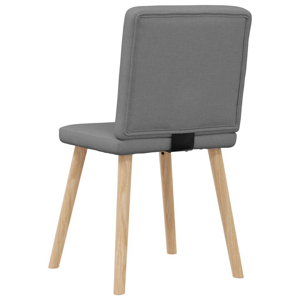 Spisestuestole 2 stk Mørkegrå Stof
