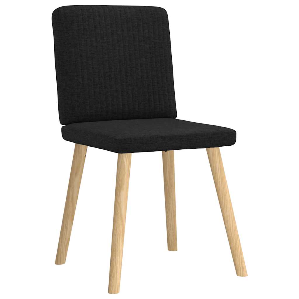 Spisestuestole 2 stk. Sort Stof