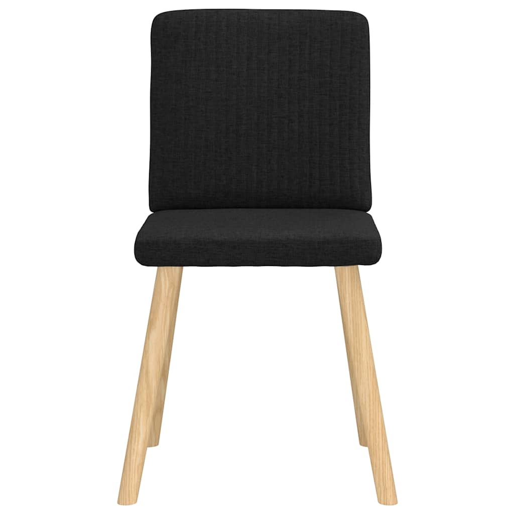 Spisestuestole 2 stk. Sort Stof