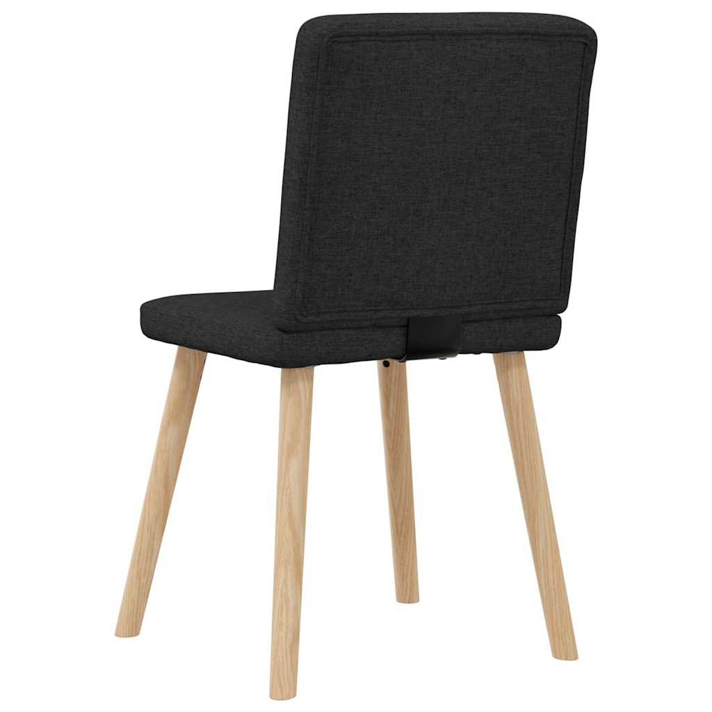 Spisestuestole 2 stk. Sort Stof