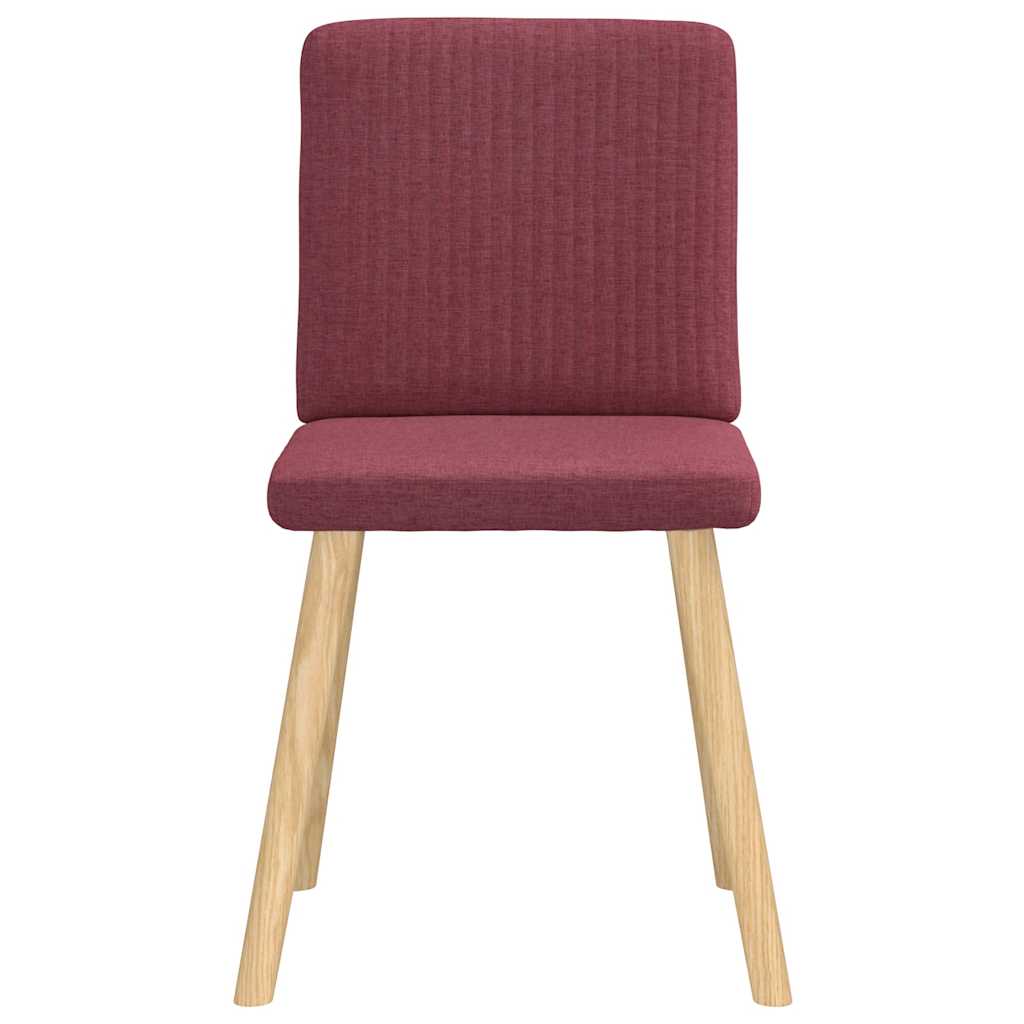 Spisestuestole 2 stk. Vinrødt stof