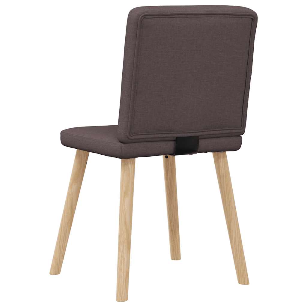 Spisestuestole 2 stk. Mørkebrunt stof