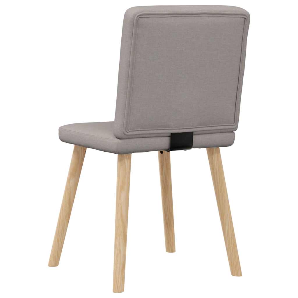 Spisestuestole 2 stk Taupe Stof