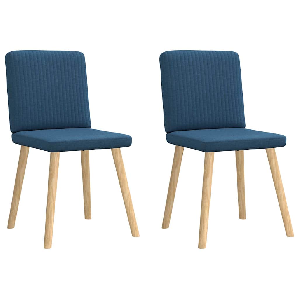 Spisestuestole 2 stk. Blåt stof