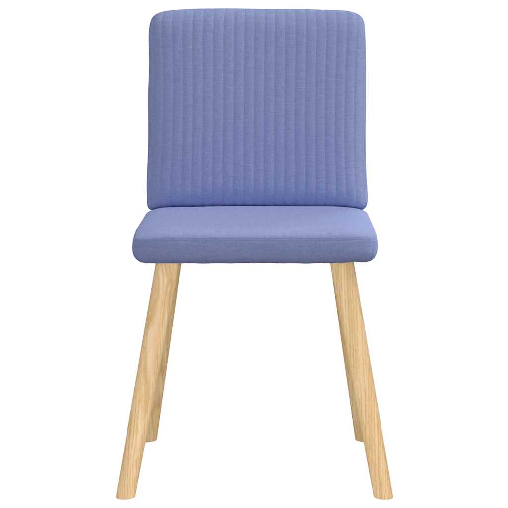 Spisestuestole 2 stk Denim Blå Stof