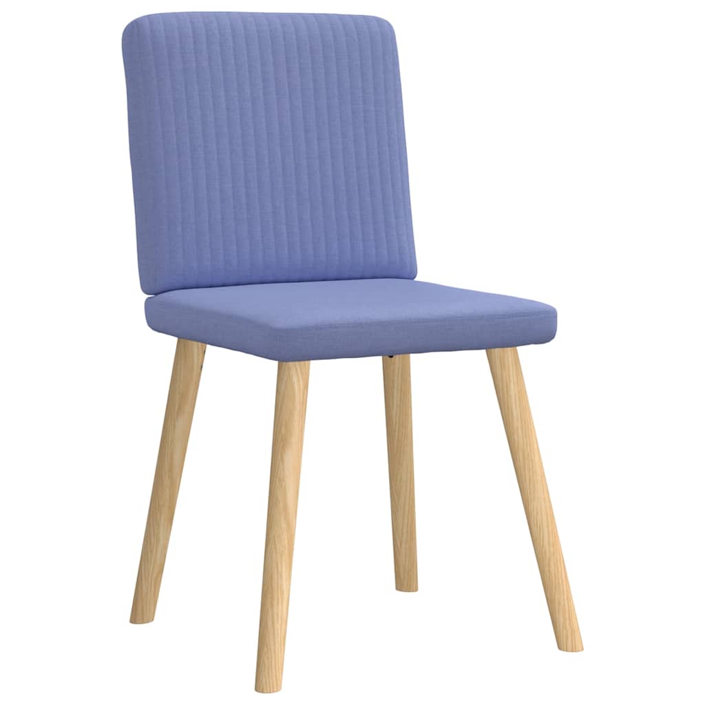 Spisestuestole 2 stk Denim Blå Stof