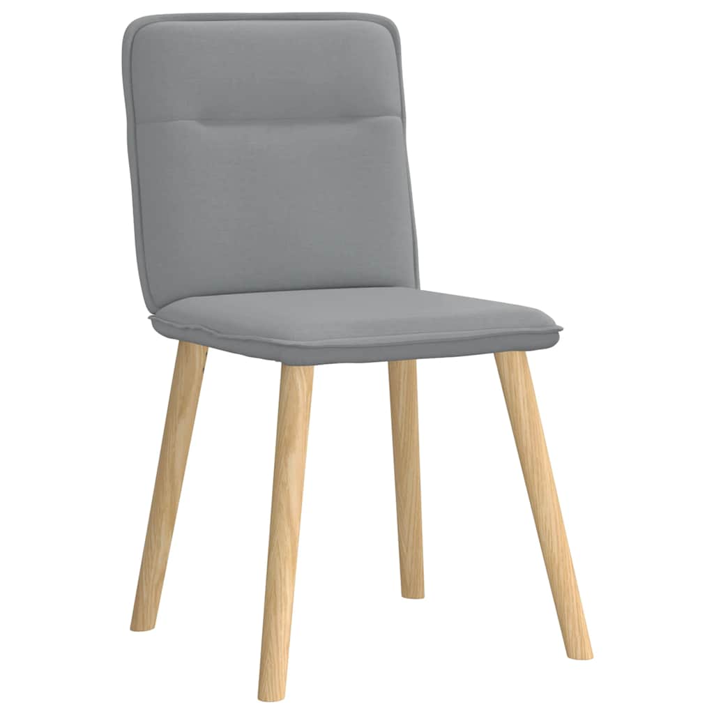 Spisestuestole 2 stk Lysegrå Stof