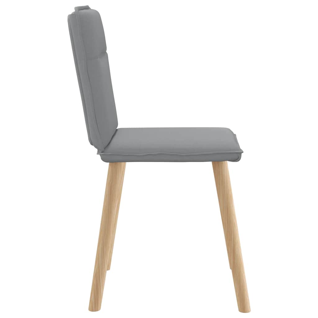 Spisestuestole 2 stk Lysegrå Stof