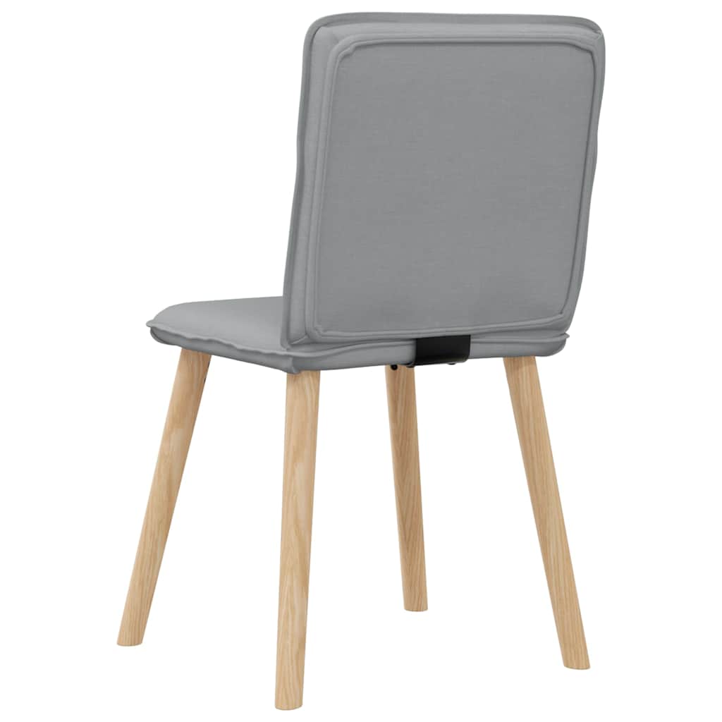 Spisestuestole 2 stk Lysegrå Stof