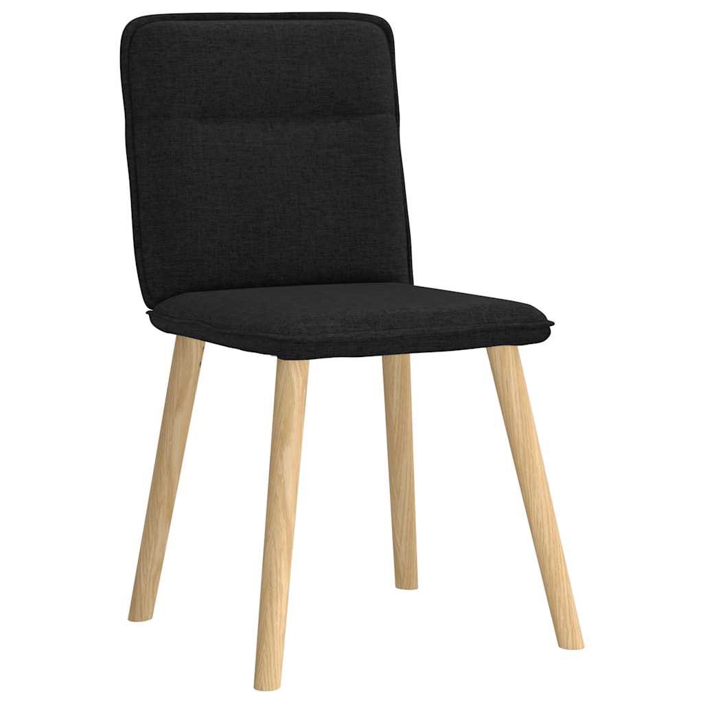 Spisestuestole 2 stk. Sort Stof