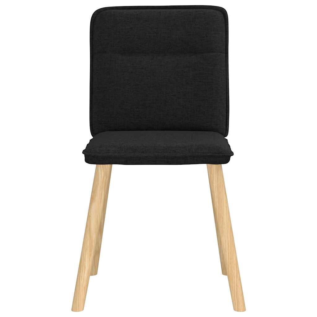 Spisestuestole 2 stk. Sort Stof