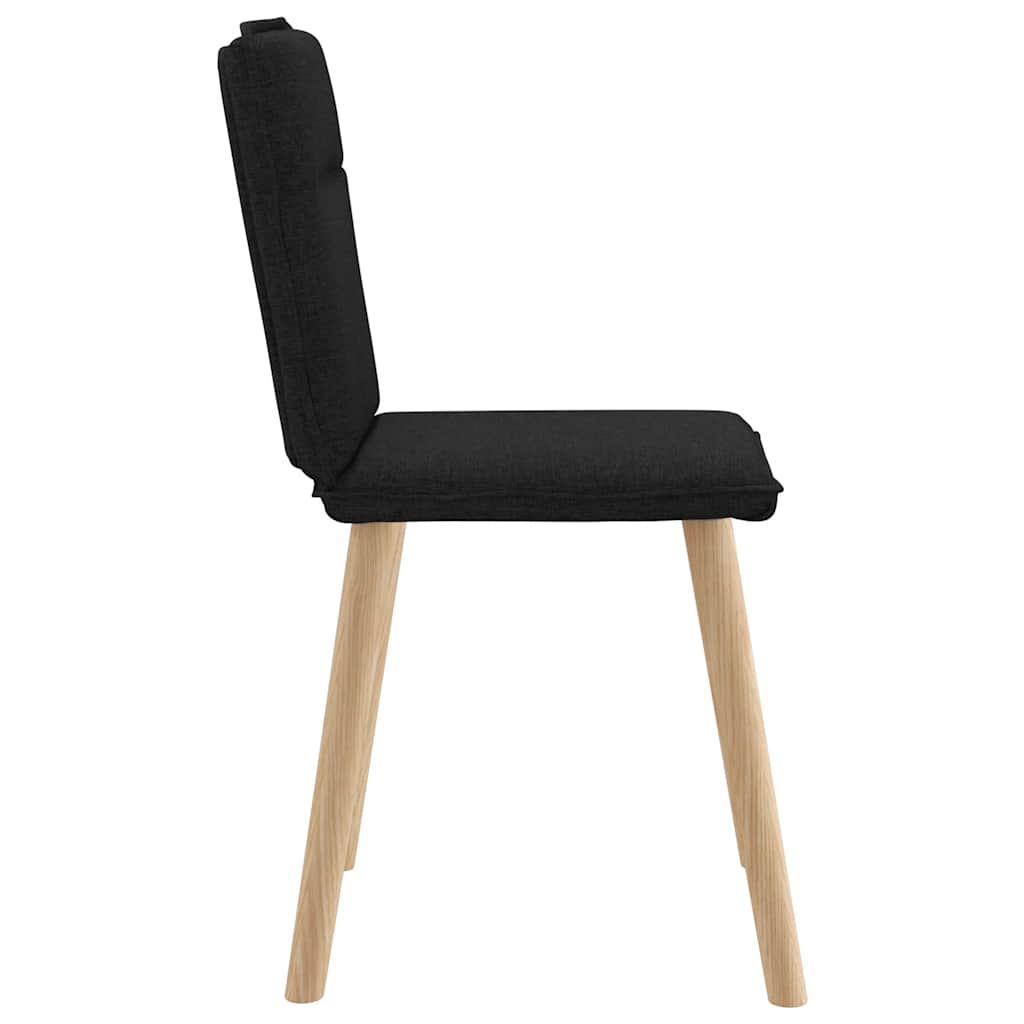 Spisestuestole 2 stk. Sort Stof