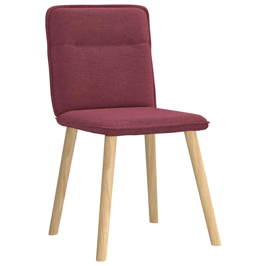 Spisestuestole 2 stk. Vinrødt stof