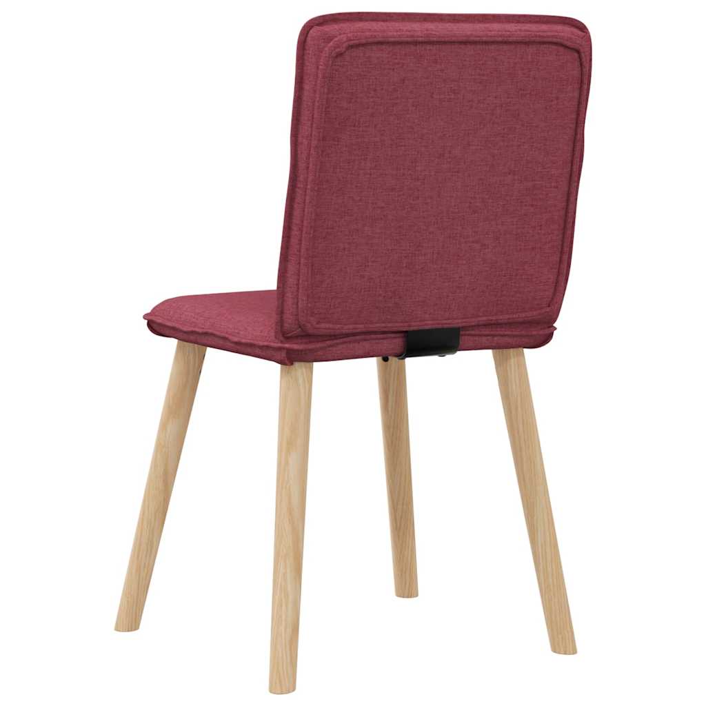 Spisestuestole 2 stk. Vinrødt stof