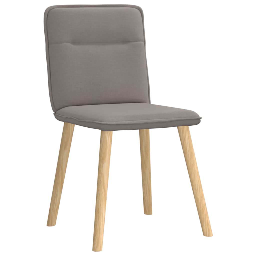 Spisestuestole 2 stk Taupe Stof