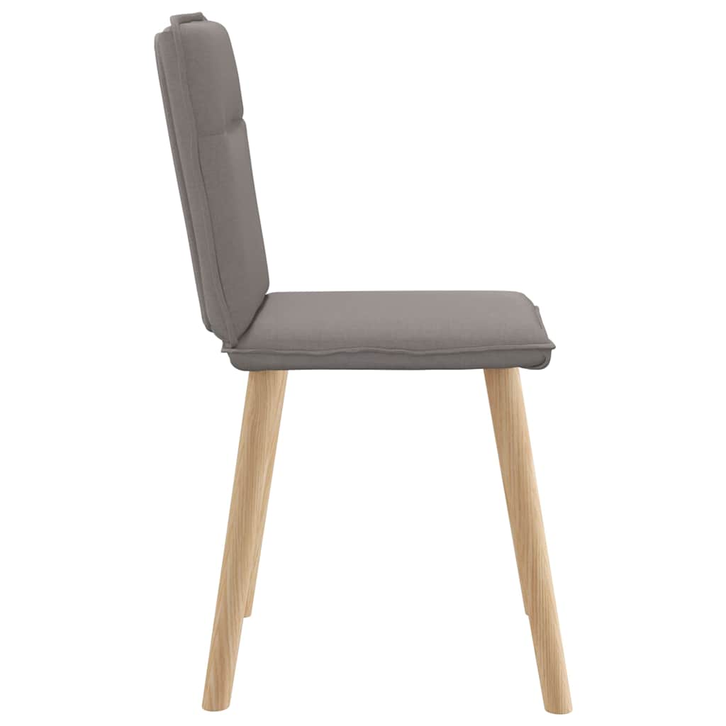 Spisestuestole 2 stk Taupe Stof