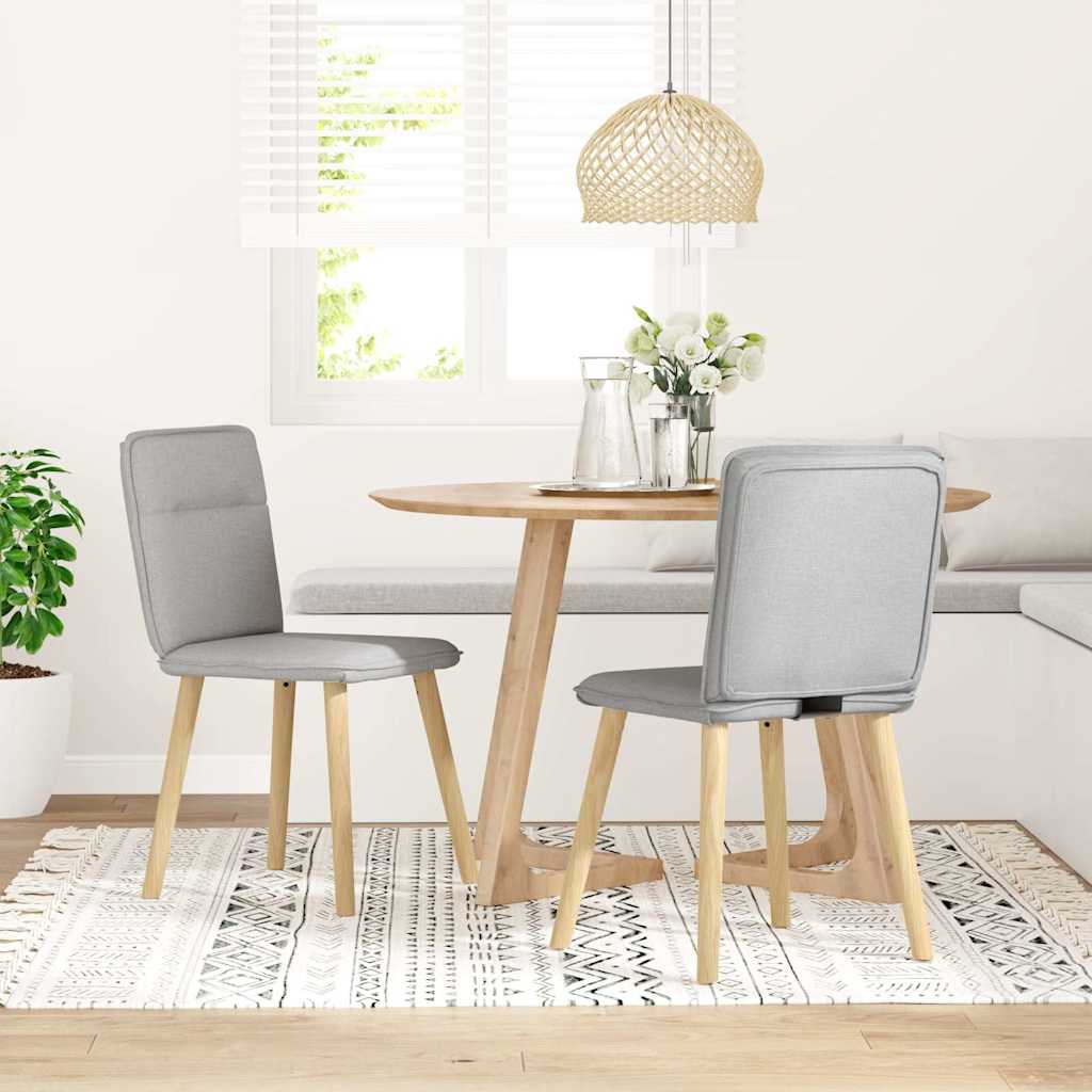 Spisestuestole 2 stk Cloud Grey Stof