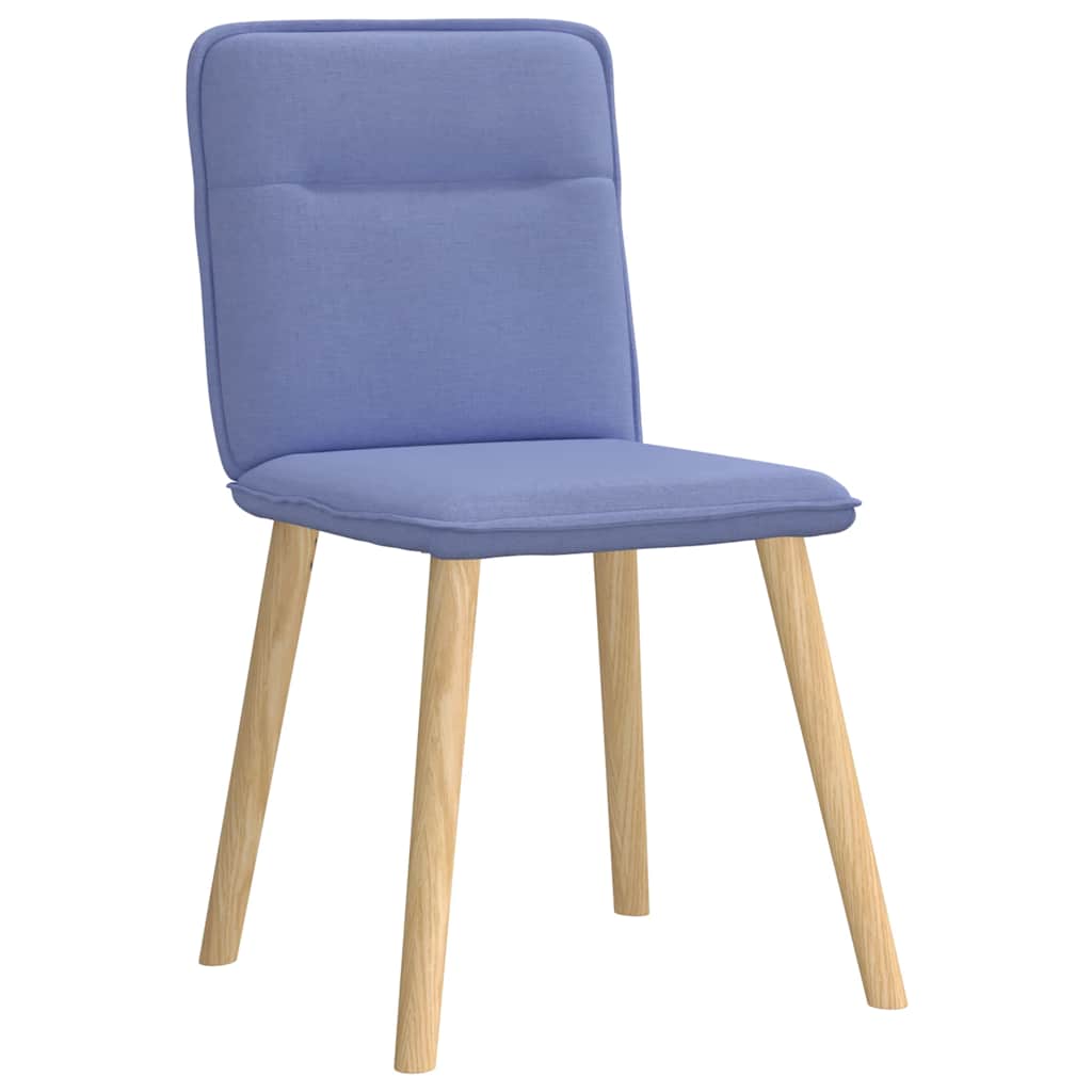 Spisestuestole 2 stk Denim Blå Stof