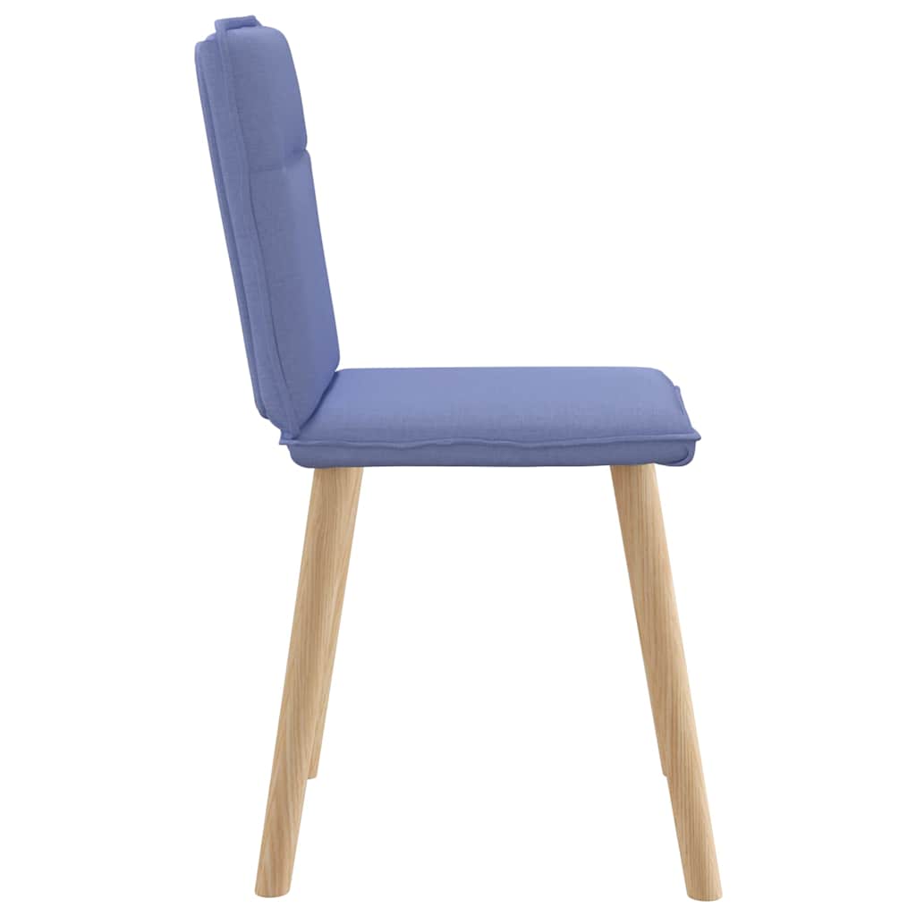 Spisestuestole 2 stk Denim Blå Stof