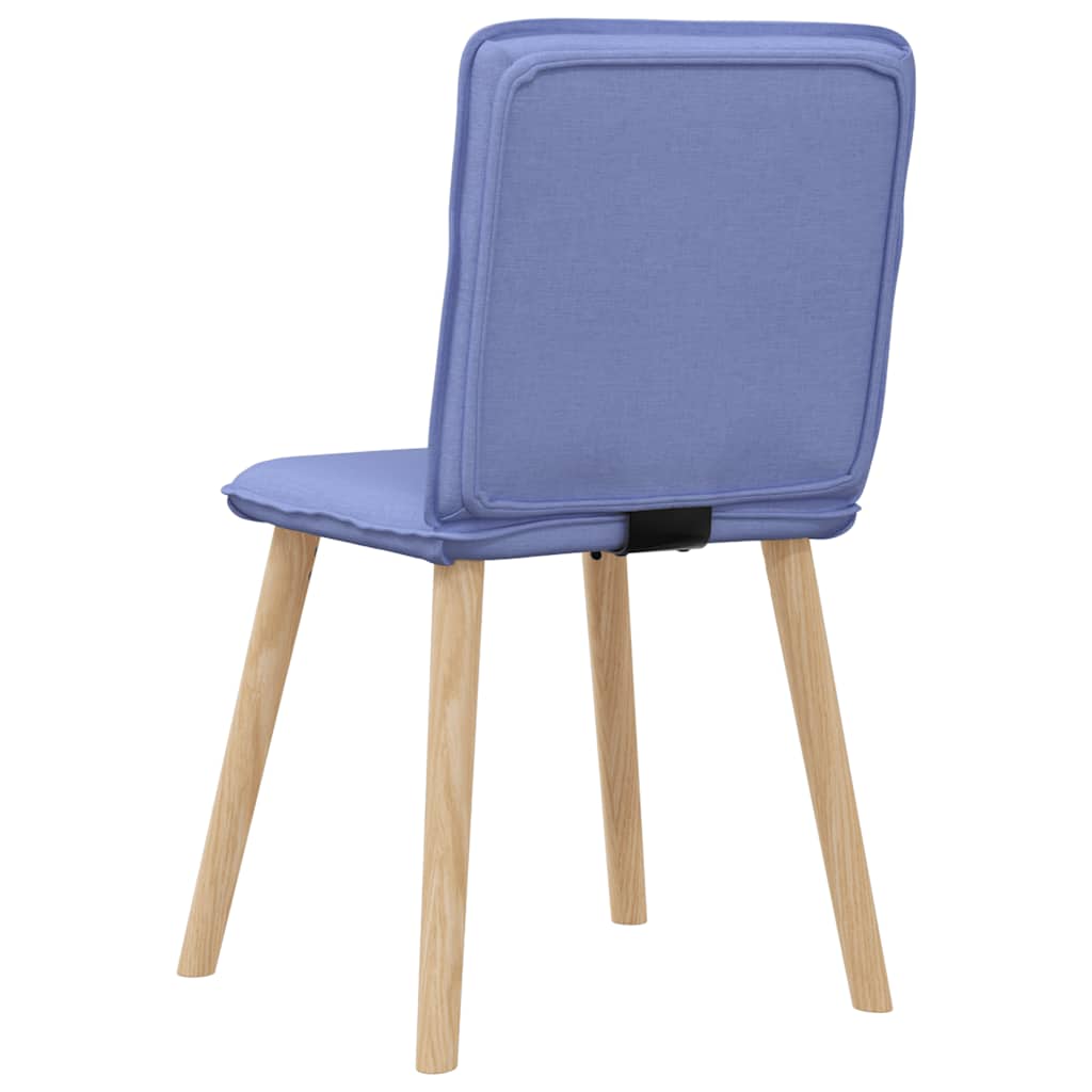 Spisestuestole 2 stk Denim Blå Stof