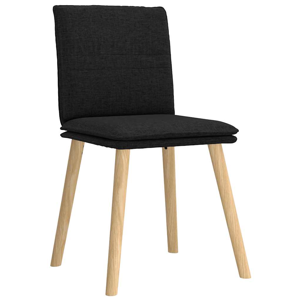 Spisestuestole 2 stk. Sort Stof