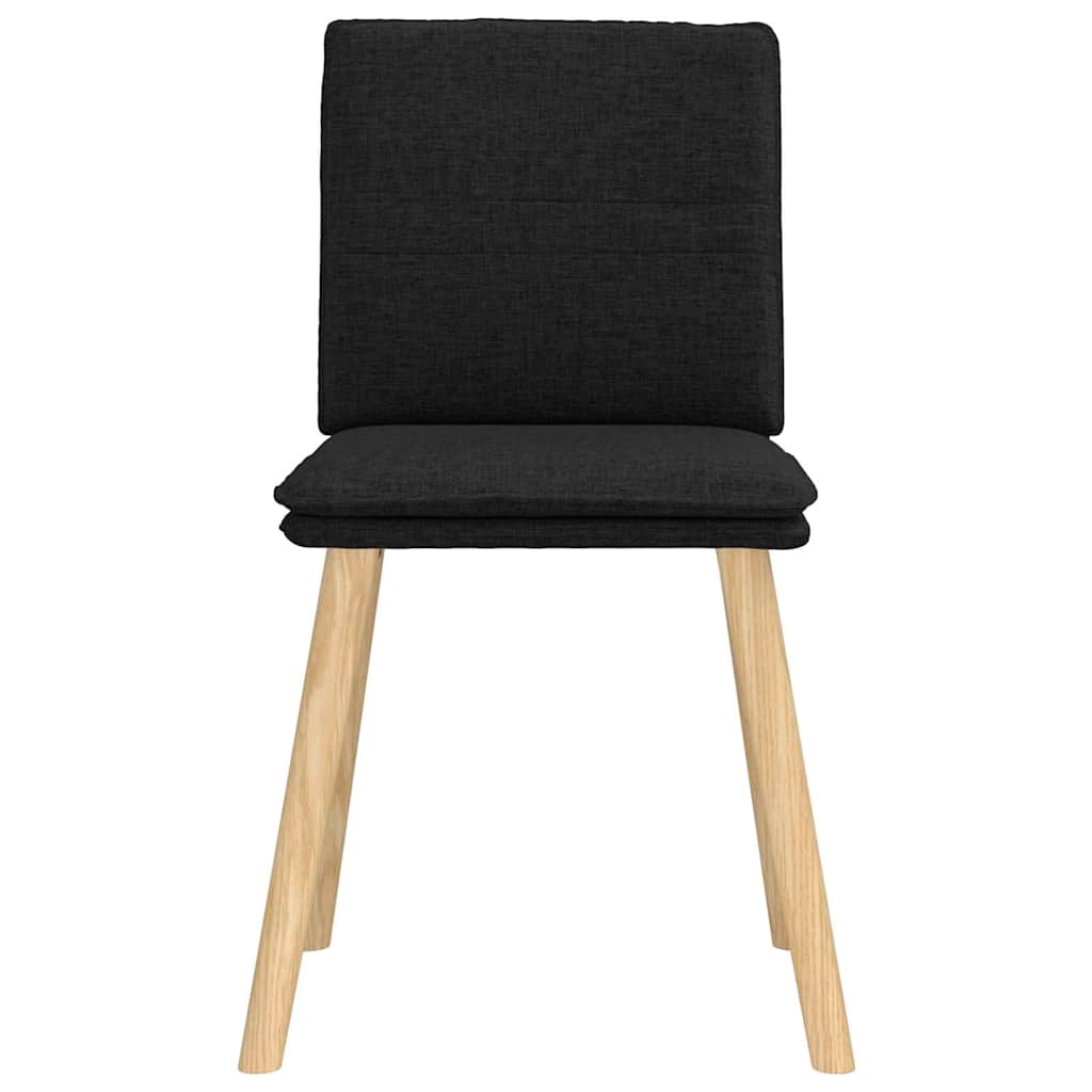 Spisestuestole 2 stk. Sort Stof