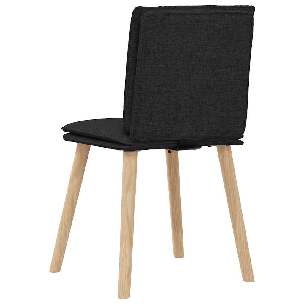 Spisestuestole 2 stk. Sort Stof