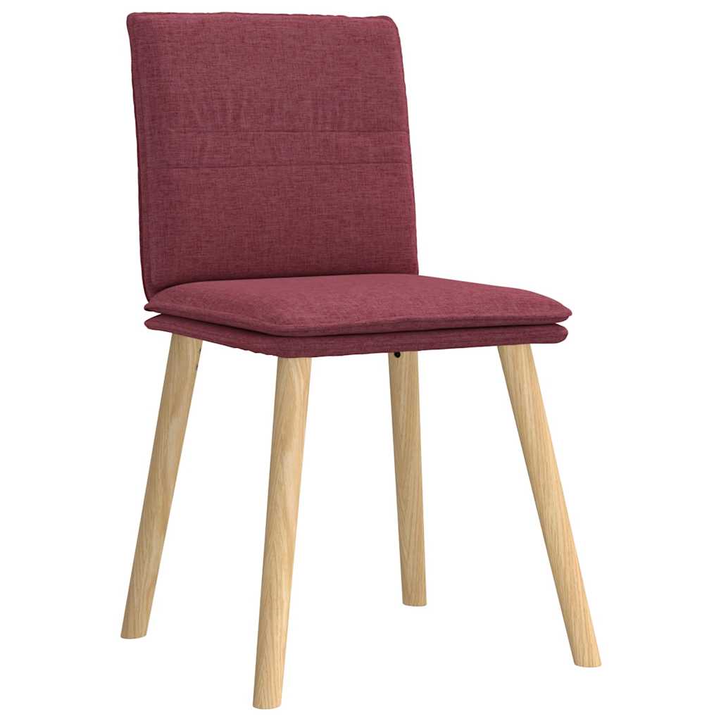 Spisestuestole 2 stk. Vinrødt stof