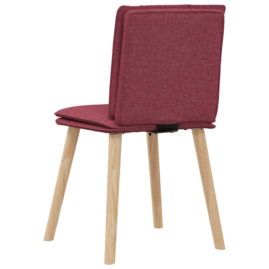 Spisestuestole 2 stk. Vinrødt stof