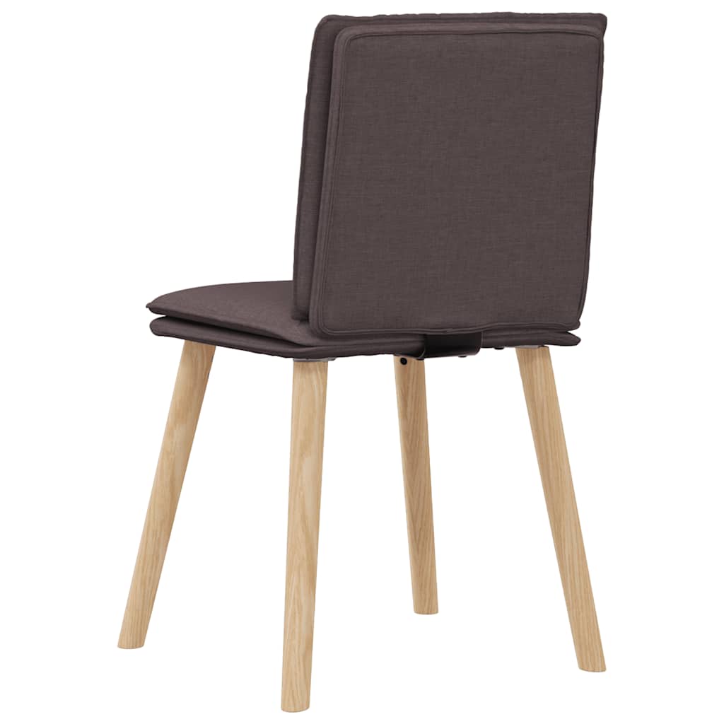 Spisestuestole 2 stk. Mørkebrunt stof