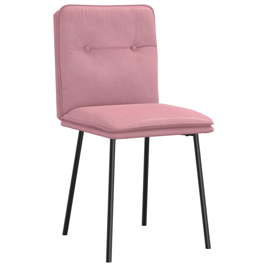 Spisestuestole 2 stk Pink Velvet