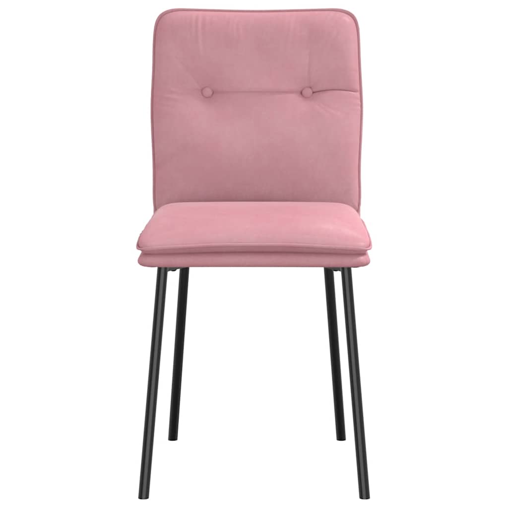 Spisestuestole 2 stk Pink Velvet