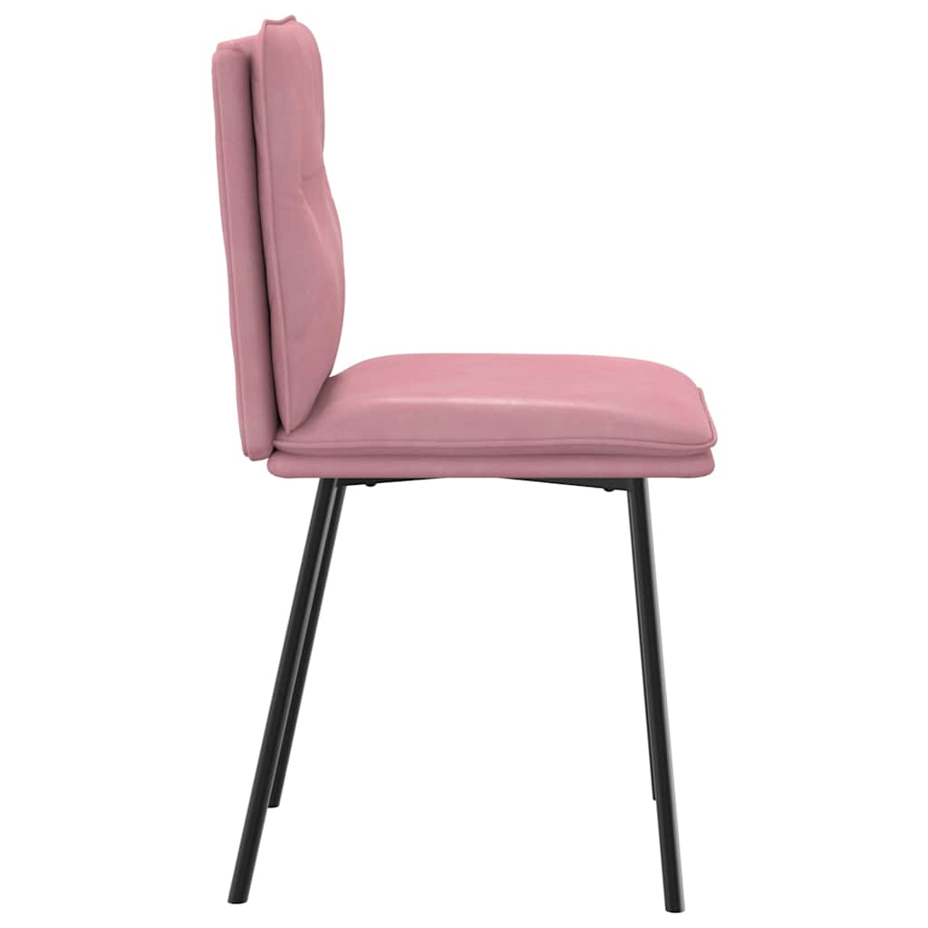 Spisestuestole 2 stk Pink Velvet