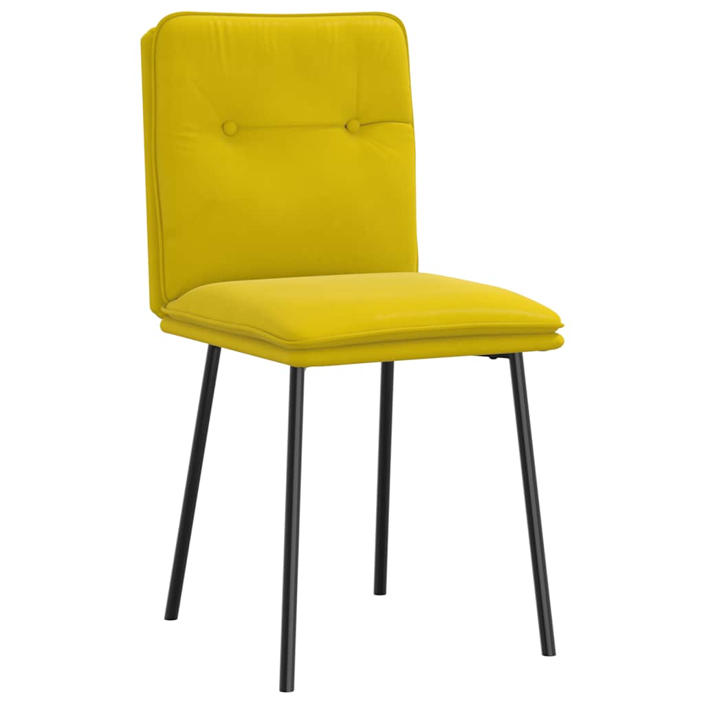 Spisestuestole 2 stk. Yellow Velvet