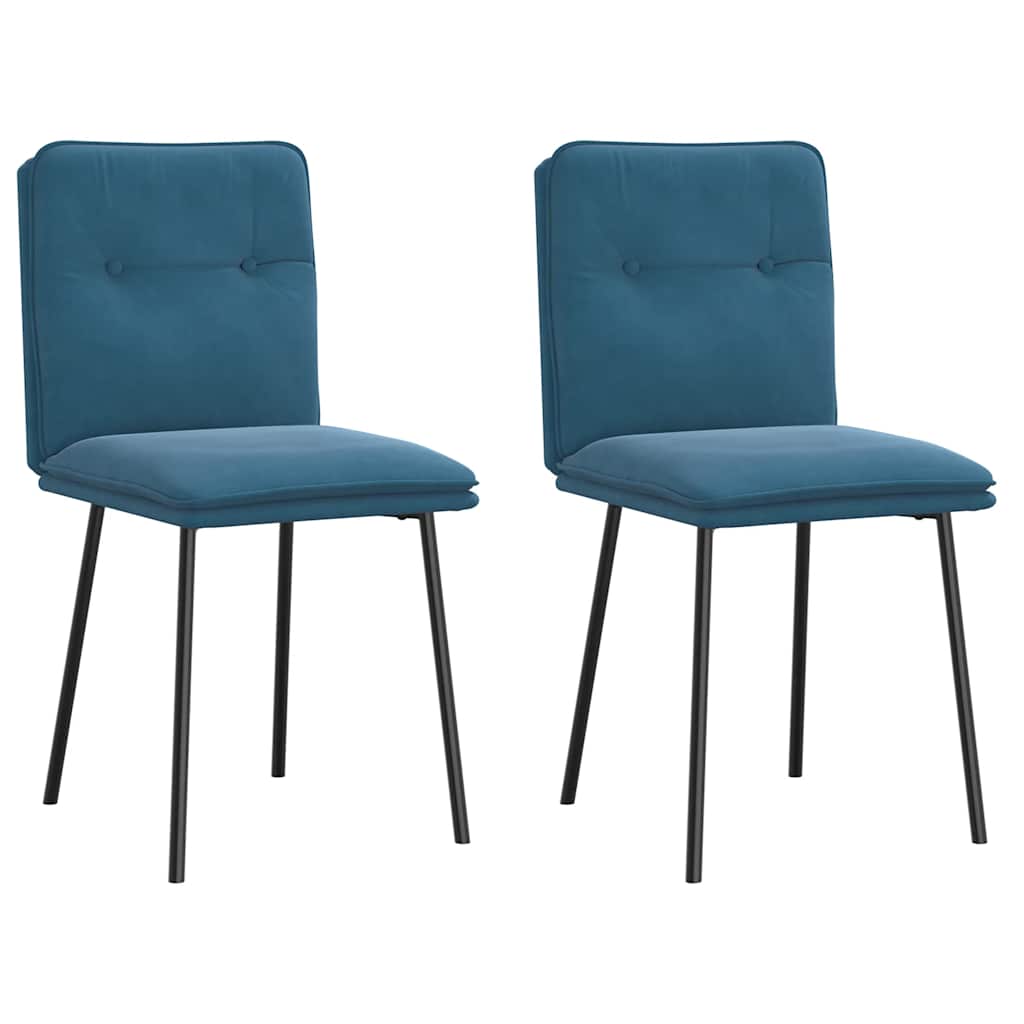 Spisestuestole 2 stk. Blue Velvet