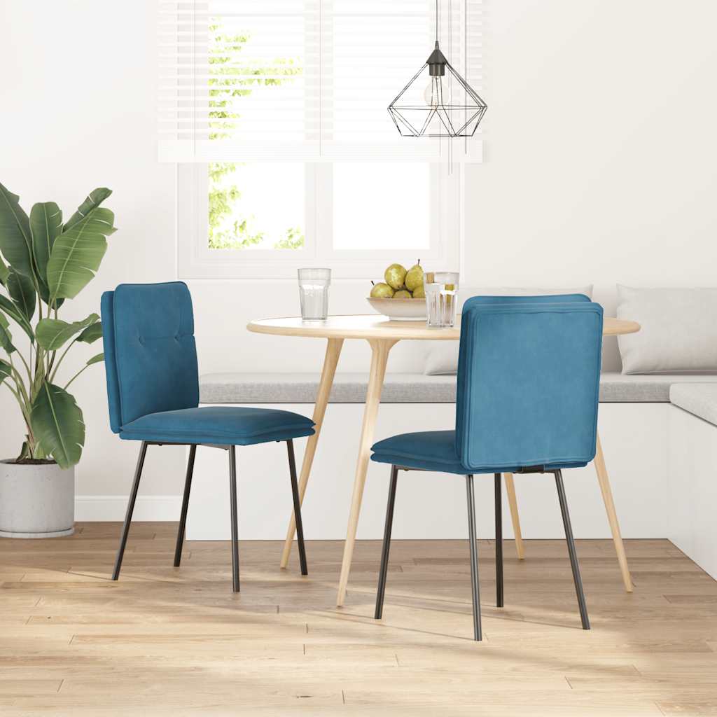 Spisestuestole 2 stk. Blue Velvet