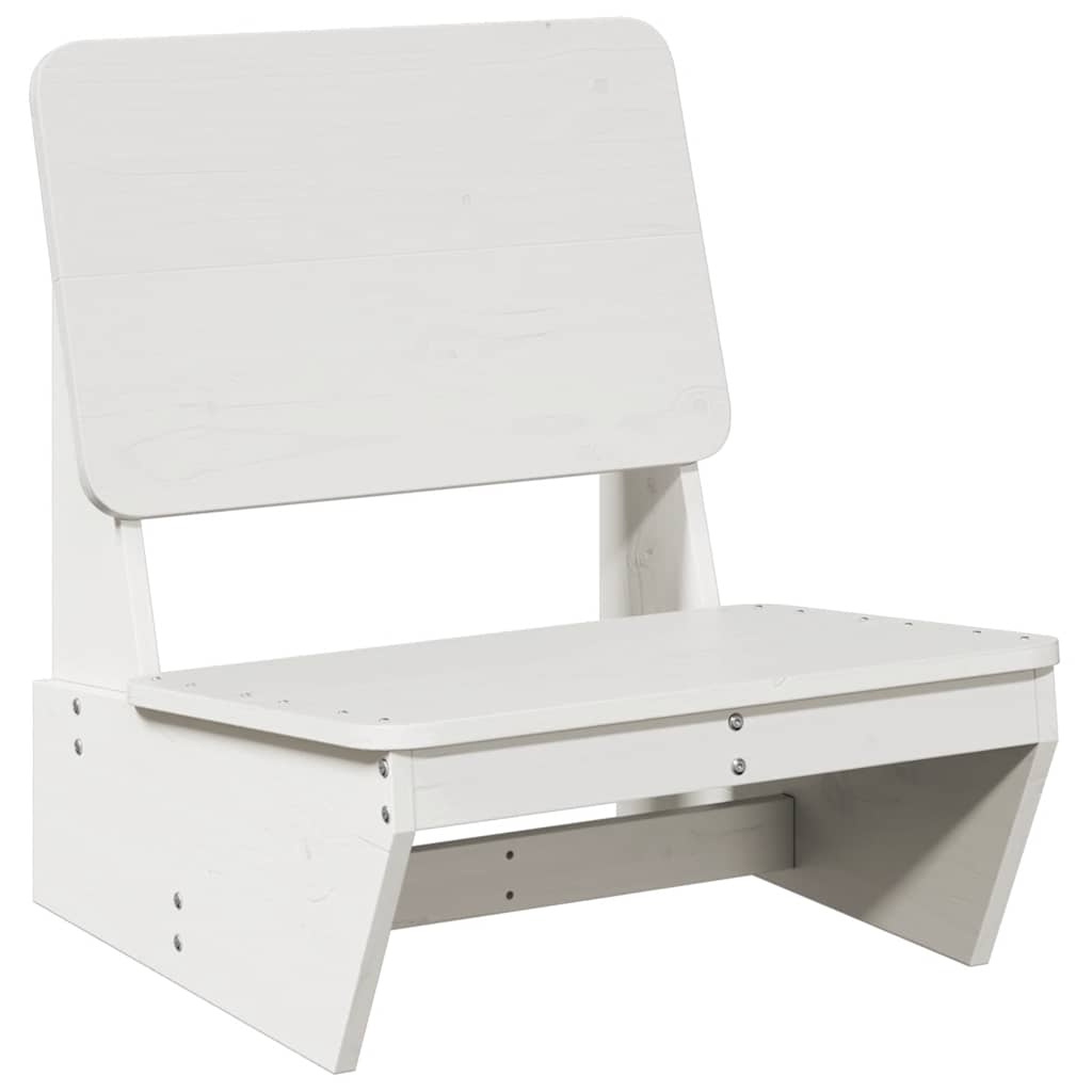 Havestol Hvid 60x64x70,5 cm Massiv Fyrretræ